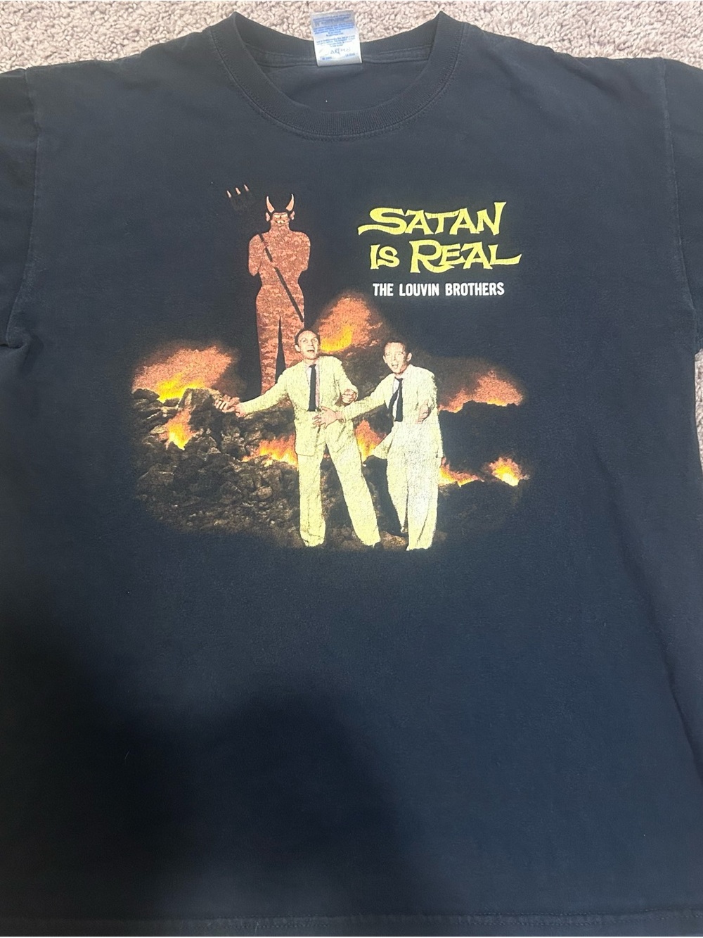 The Louvin Brothers “Satan is Real” y2k vintage graphic shirt in men’s medium